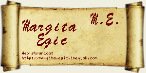 Margita Egić vizit kartica